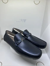 Men’s Salvatore Ferragamo Sardegna AMER Navy Pebble Calf Driver. Size 11.