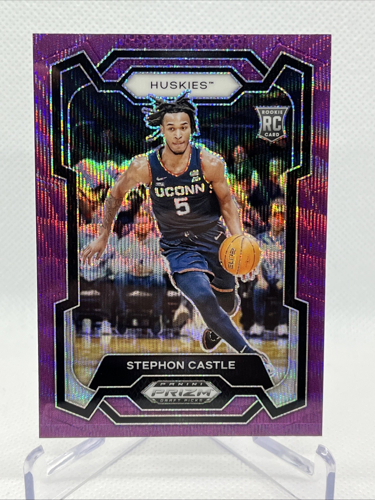 2024 Panini Prizm Draft Picks - Stephon Castle #17 Purple Wave Prizm (RC)