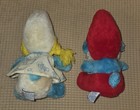 Pair of Vintage Papa Smurf & Smurfette Plush Dolls, Peyo / Wallace Berrie, 8" — photo 2