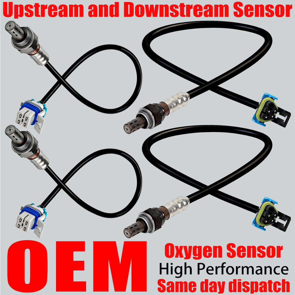 4X OEM Upstream & Downstream Oxygen O2 Sensor For Chevy Camaro Corvette 6.2 7.0L