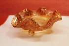 Fenton PANTHER Marigold Carnival Glass Small Ruffled Berry Bowl