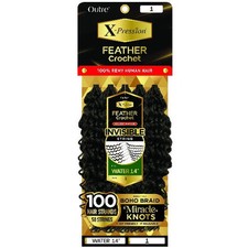 Outre X-Pression 100 Remy Human Hair Feather Crochet Braid - WATER 14"