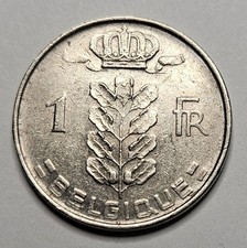 1959 Belgium 1 One Franc - French Text - Belgian Coin - Copper Nickel World Coin