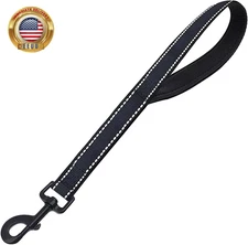 Short Dog Leash Heavy Duty Leash with Comfortable Padded Handle Reflective Train