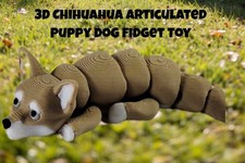 Flexible Chihuahua 3D Printed 3.75" Articulated Dogs Puppy Dog Fidget Toy Figure