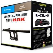 Abnehmbare Anhängerkupplung für KIA Picanto 05.2011-04.2015 II Typ TA Auto Hak