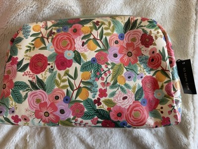 Rifle Paper Co Garden Party Floral  Large Cosmetic Bag Travel Pouch NWT
