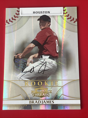 2008 Donruss Threads Baseball MLB Brad James RC #117 Autograph #'d/1999 Astros