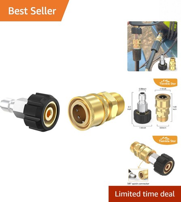 #ad M22 14mm Swivel to 3 8#x27;#x27; Quick Connect Easy Assembly Pressure Washer Fittings $17.99