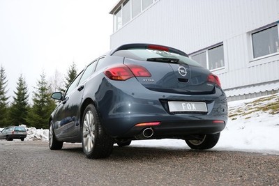  Edelstahl Racing-Sportauspuffanlage ab Kat. Opel Astra J je 140x90mm oval