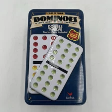 GREAT CONDITION!! Collector's Dominoes Double Twelve Double Sided Color Dot Set