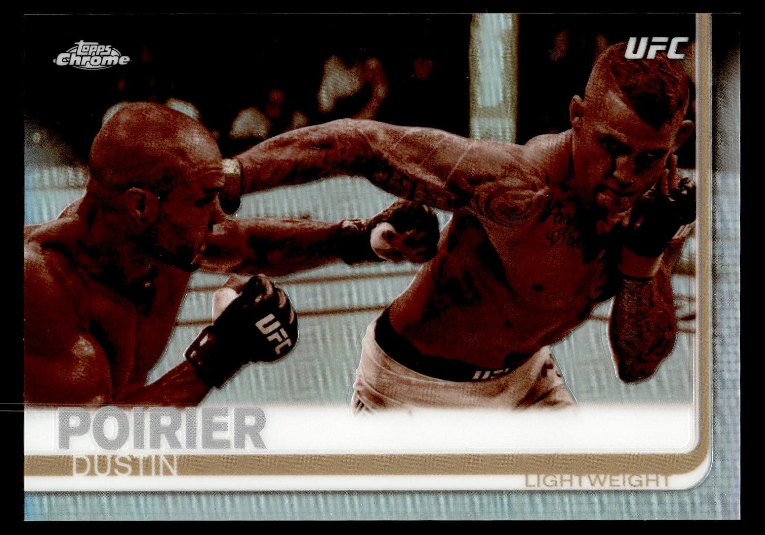 2019 Topps Chrome UFC #58 Dustin Poirier Sepia