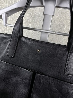Anya Hindmarch Tote Bag Ribbon Leather in Black From Japan | eBay