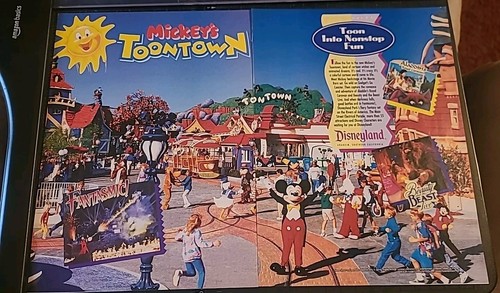 Mickey's Toontown Disneyland Print Ad 1992 16x11 Great To Frame 