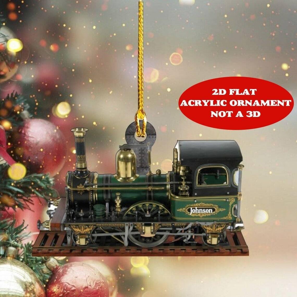 Train Christmas Ornament  Railroader Christmas Ornament  Train Ornament Gift