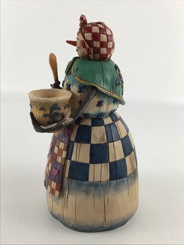 Jim Shore “Winter’s Comfort” 112247 Cooking Baking Snowman 2003 Figure Figurine - Picture 5 of 10