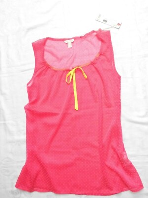  Esprit süße Bluse Chiffon Blusentop pink gepunktet Top NEU Gr. 34-36 XS  H&M
