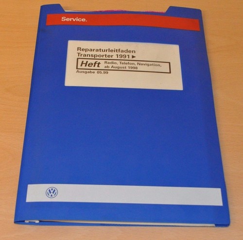 VW T4 Transporter 1991 Radio Navi Telefon Werkstatthandbuch Reparaturleitfaden