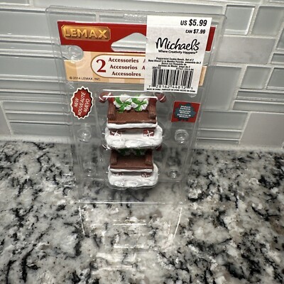 Lemax Peppermint Cookie Bench, Set Of 2 (Michael s Exclusive Version)
