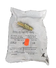 BAG OF 10 NEW PERFECTING COUPLING COMPANY D3S3 INTERCHANGE PNUEMATIC NIPPLES
