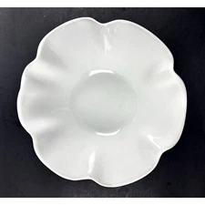 The Cellar Macy's Whiteware Ruffle 6" Soup Cereal Bowls White Porcelain HTF