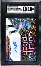 2021 Panini Mosaic Shane McClanahan Quick Pitch Autograph SG 10 w/10 AUTO RC