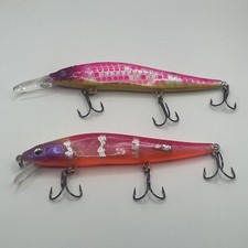 Custom Painted Rattle Jerk/Crank Bait Multi Color 2 pack NEW! 4 1/2" body
