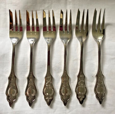 Robbe und Berking 6 Kuchengabeln Friesenmuster  90er Silber