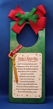 Handmade SANTA MAGIC KEY Wooden Christmas Door Knob Hanger Sign SALE