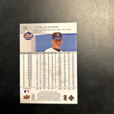 B98a Tom Glavine #152 New York Mets 2008 Upperdeck Willie Randolph