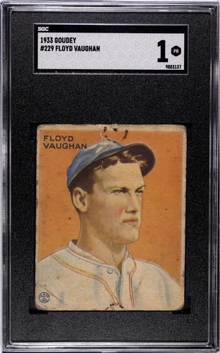1933 Goudey Fred Arky Vaughn #229 SGC 1