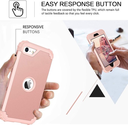For iPhone SE 2020 2022,iPhone 7 8 Shockproof Rugged Heavy Duty Full Case Cover - Picture 23 of 27