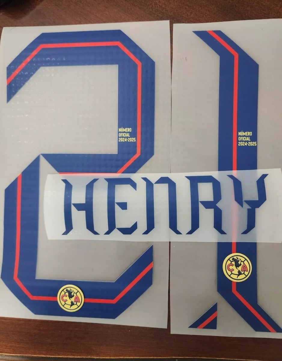 Club America Home Name Set 2024/2025 Numero Oficial Local Club