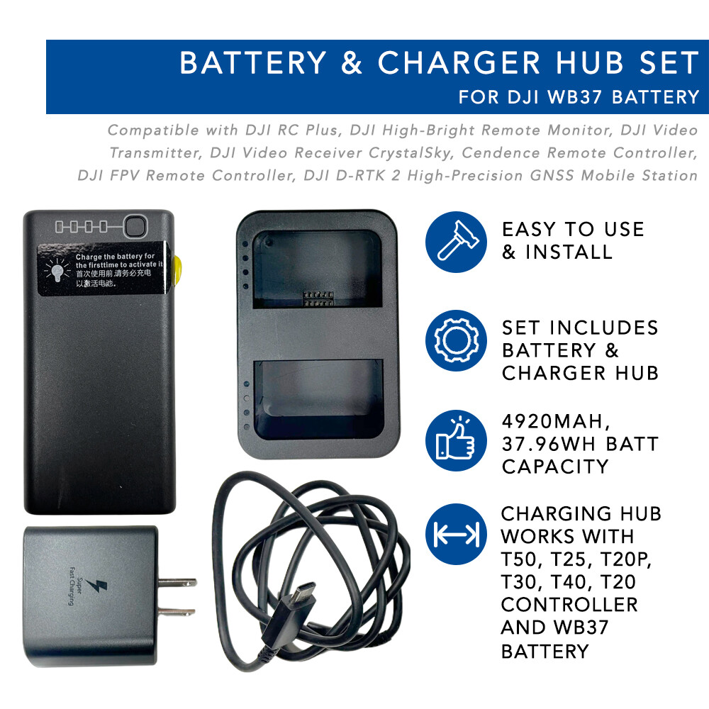 Dji 100w Usb-c Power Adapter Genuine DJI WB37 Battery Charging Hub