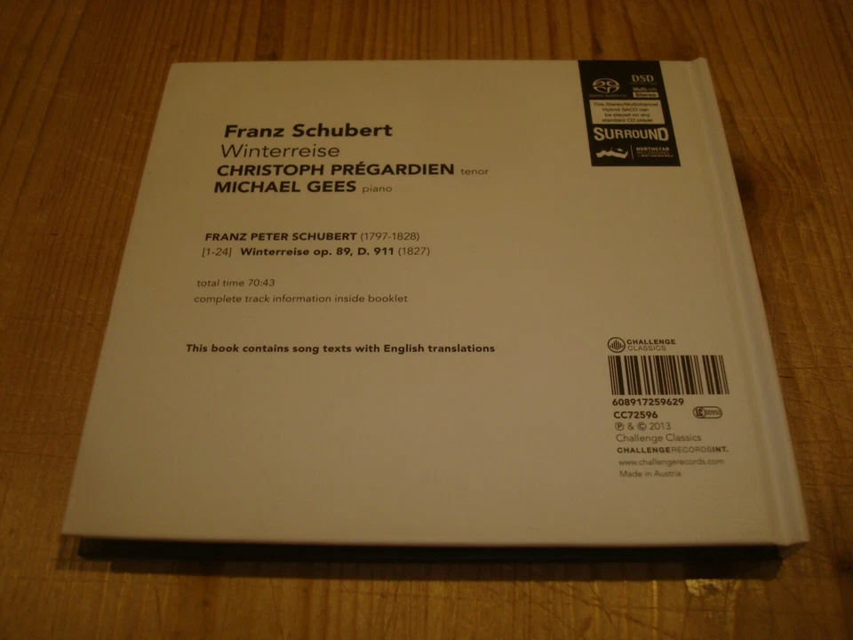 CHRISTOPH PREGARDIEN & MICHAEL GEES Schubert Winterreise SACD Signed Signiert - Bild 2 von 2