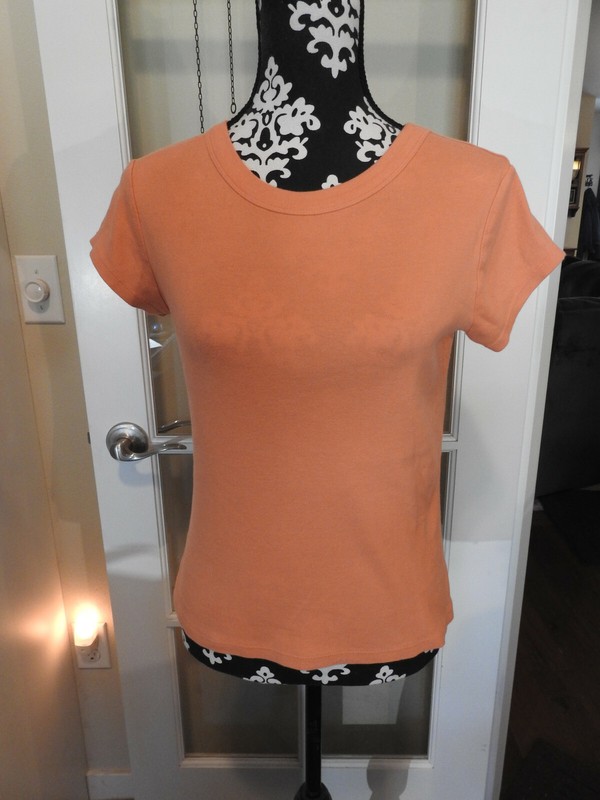 Mossimo Top Orange Women's 100% Cotton Size M Exc Cond SS