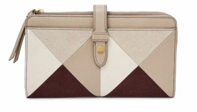 Fiona Leather Tab Clutch Variety Colors 