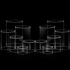 Hexagonal Jewelry Display Risers Hexagonal Display Riser Stands Acrylic New