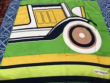 Designer Women's 100 Silk Scarf Square Yves Vacarisas Geometric car vintage