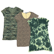Social Standard By Sanctuary Gia Scoop Dress Green/Black Tie Dye Medium