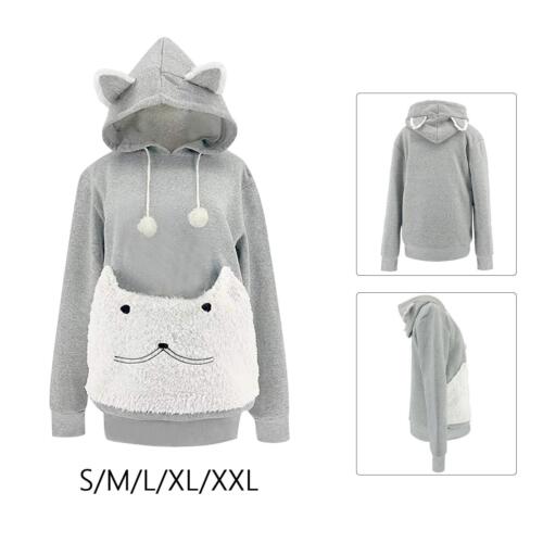 Pet Hoodies Sweatshirt Cat Dog Holder Women Large Pouch for Outdoor Sports