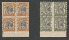 Jaipur (Indian Feuditory State)  SG53-4   1932-46 GVI MNH marginal blocks of 4