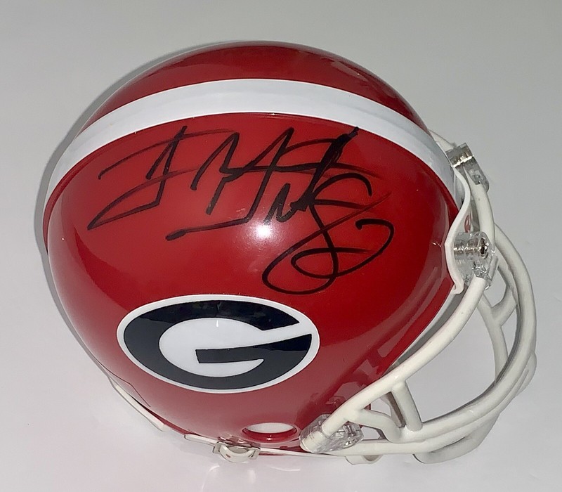 Fred Gibson signed Georgia Bulldogs Mini Helmet Riddell sec football