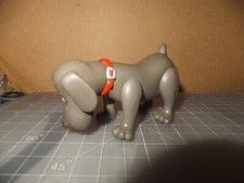 Vintage Pound Puppies Tonka Corp Toy Figure 1986 Posable Brown Dog Red Collar PP
