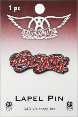 Aerosmith Red White Logo Band Rock Roll Music Badge Button Lapel Enamel Pin