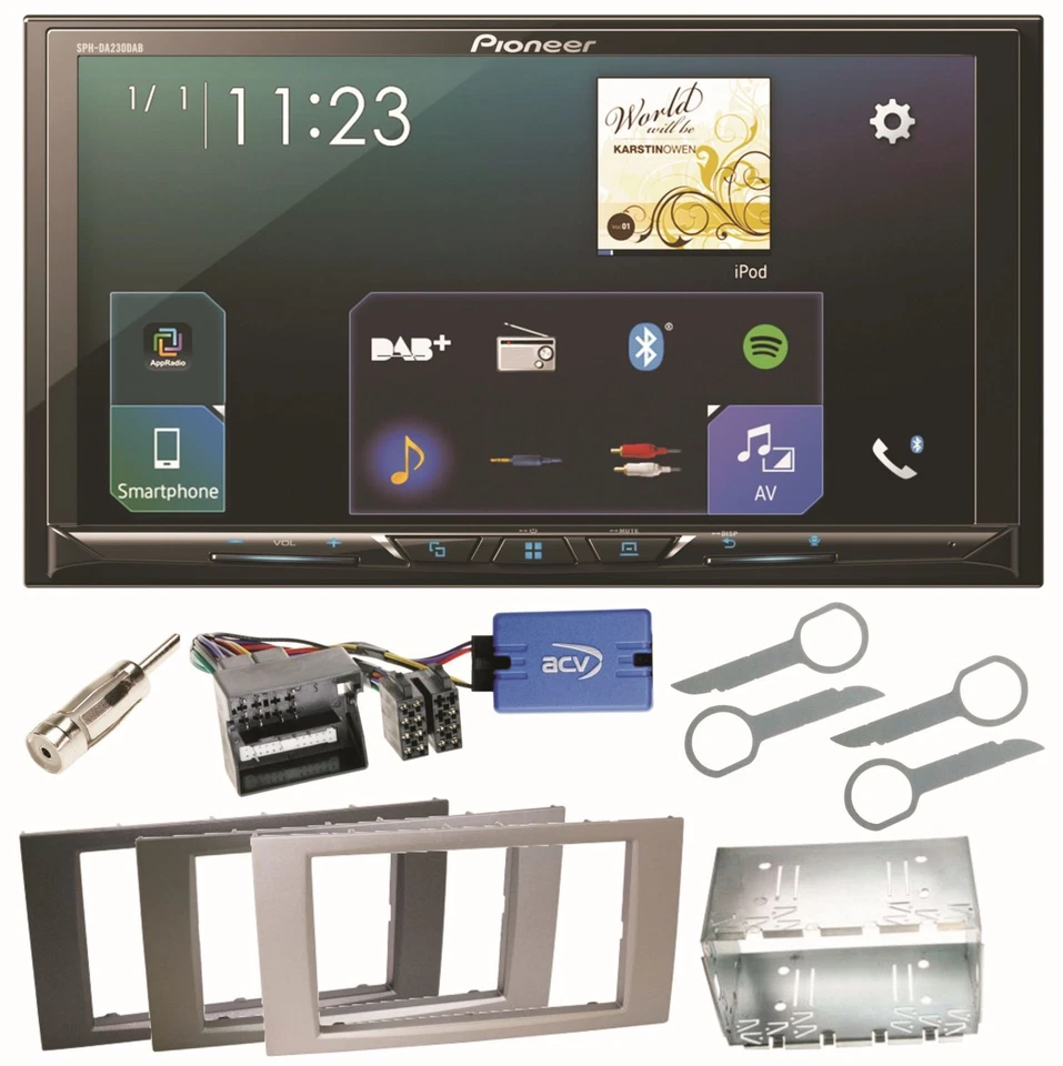 Pioneer SPH-DA230DAB Bluetooth USB Einbauset für Ford Focus Fusion Galaxy S-Max - Bild 1 von 1