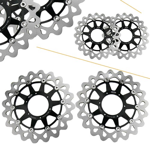 Front Brake Disc Rotors Black for Honda CBR1000RR 06-07 VTR1000 SP1 RC51 2000-04 - Picture 3 of 8