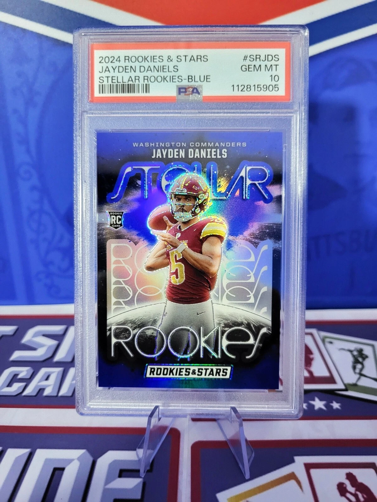 Jayden Daniels Panini Rookies & Stars Stellar Rookies #SRJDS Blue
