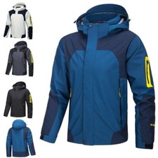 Mens Waterproof Jacket Hooded Coat Outwear Lightweight Windbreaker Hoodie S-3XL