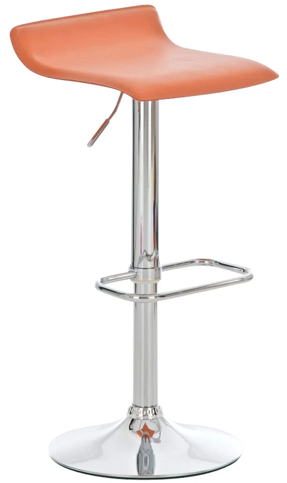 Tabouret de Bar Réglable en Hauteur Dyn en Similicuir Piètement en métal chromé - Photo 1/1